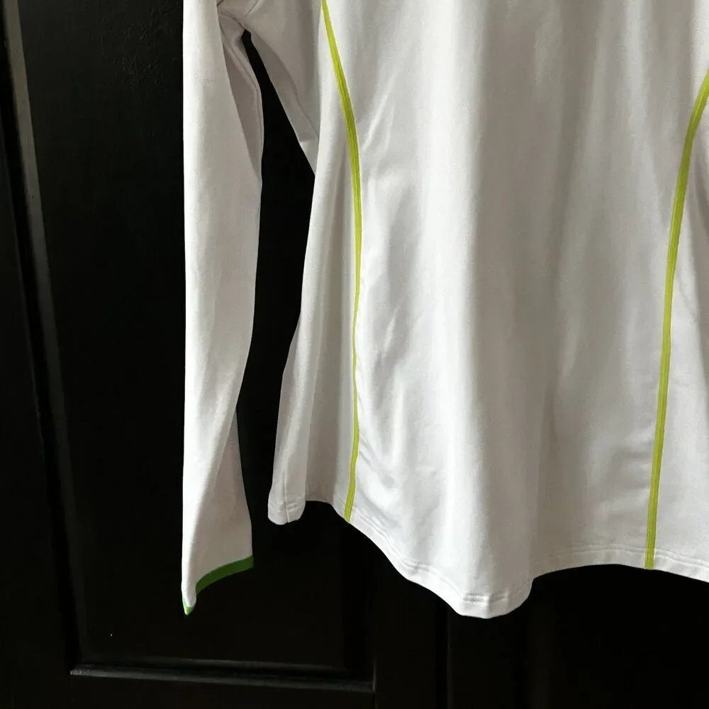 rh+ Women's Pullover Jacket Size Large White Green Accents Polyester Ski Base - Picture 10 of 10
